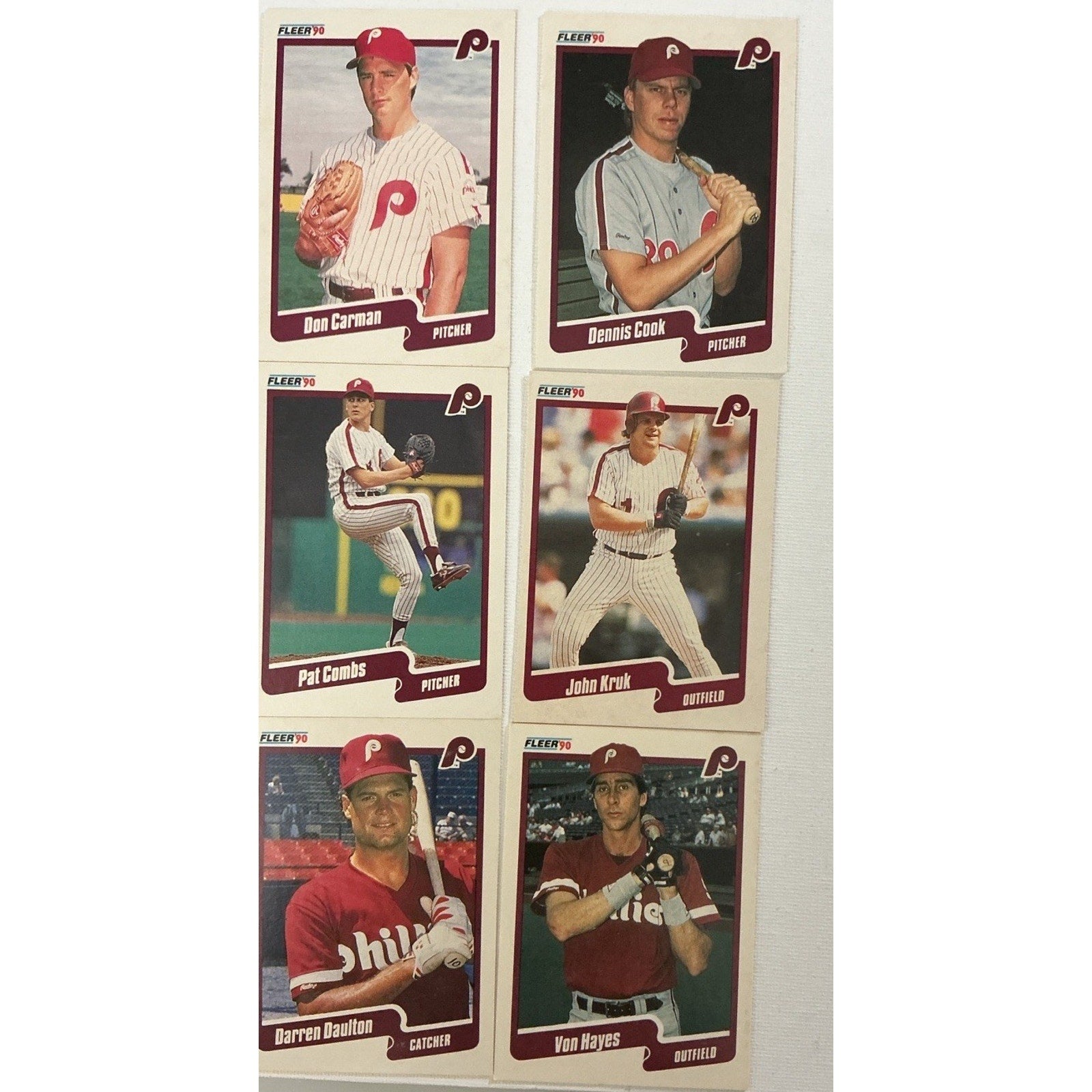 Philadelphia Phillies Card Lot (58) Schmidt Rolen Rollins Schilling Dykstra MLB