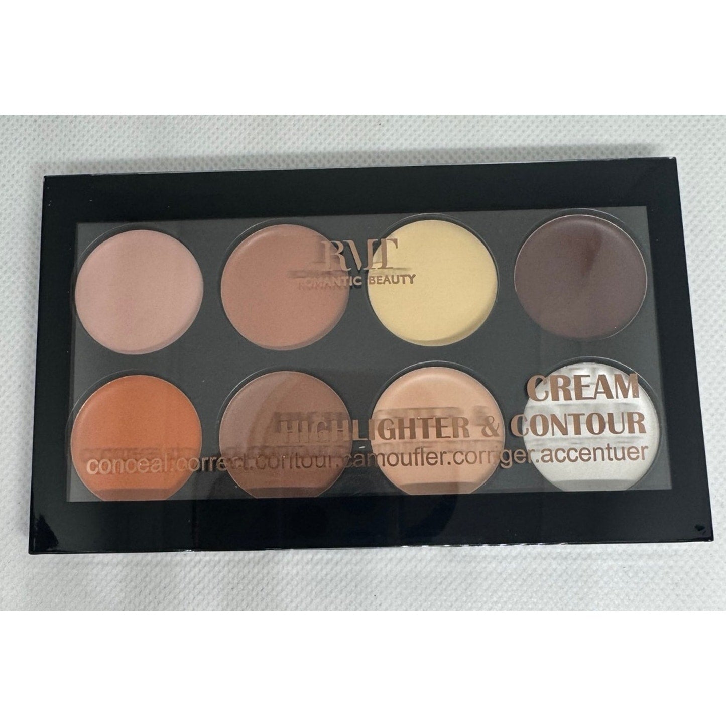 Romantic Beauty Cream Highlight & Contour Palette Set 8 Hues Conceal & Correct