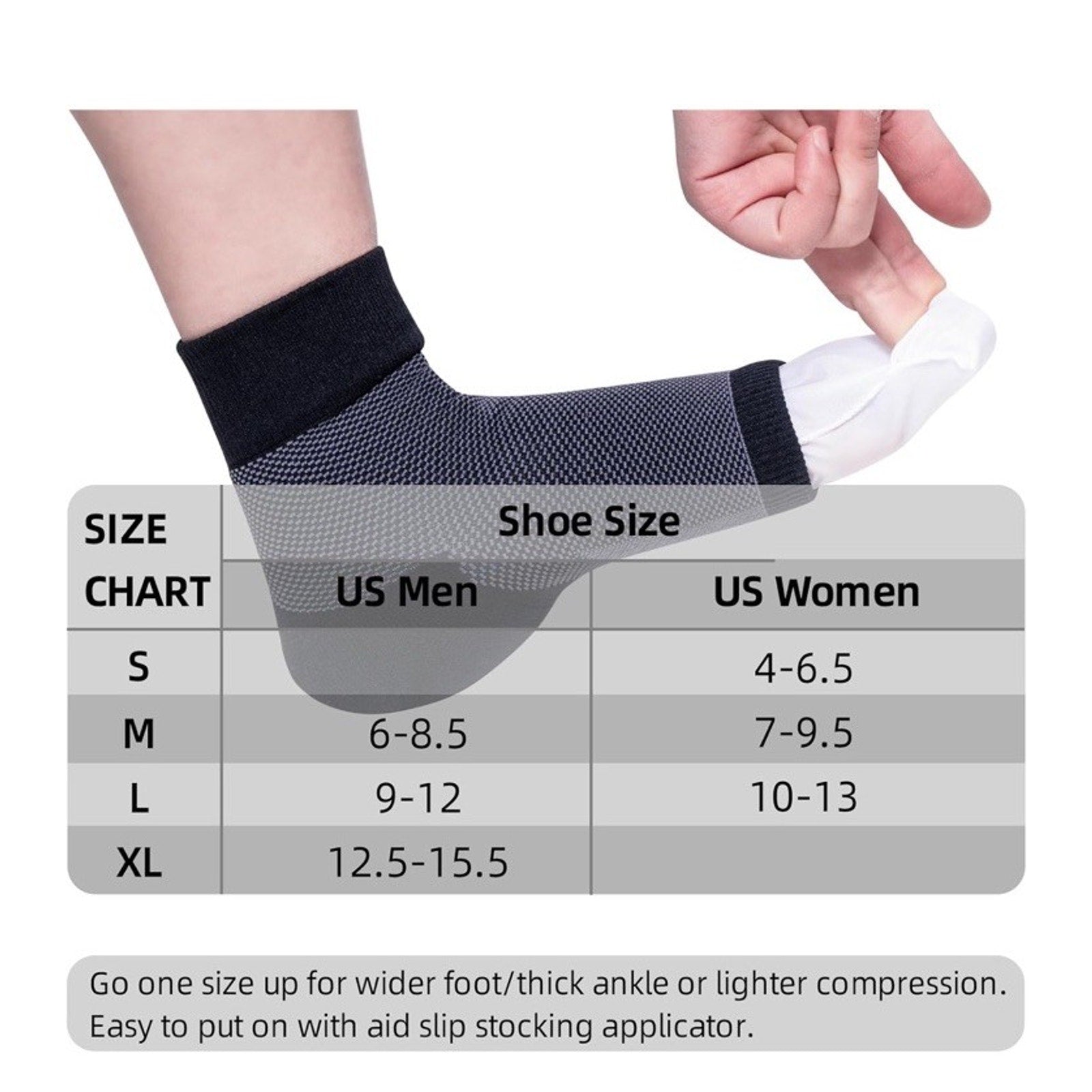 Compression Sleeve Support PLANTAR FASCIITIS Foot Pain Valgus Heel Ankle Socks L