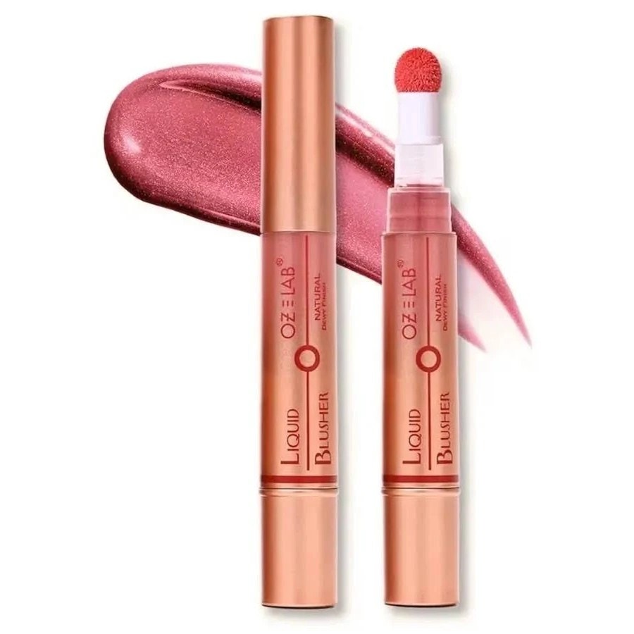 Oz lab Liquid blusher smudge proof, sweat proof, water proof dewy finish 0.21oz 04 retro red