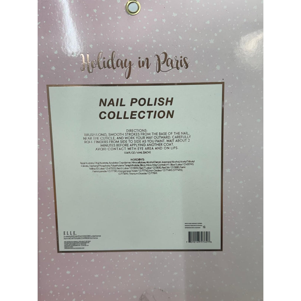 Elle Holiday Paris Nail Polish Collection 24 Pc Gift Set Mini Colors Travel NEW
