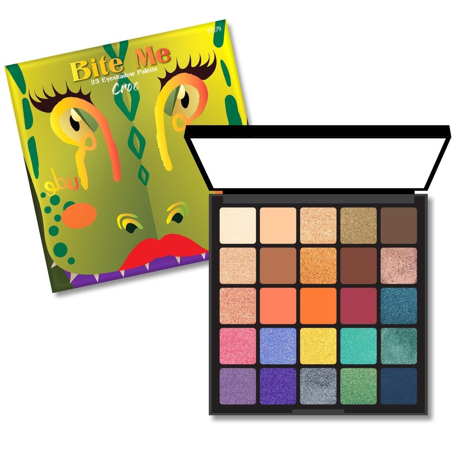 Rude Cosmetics Bite Me Croc 25 Eyeshadow Palette Matte & Shimmer Shades