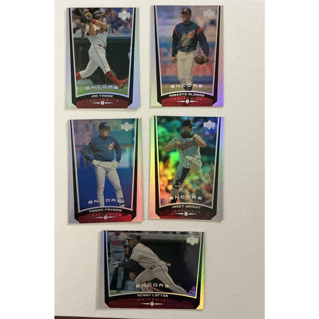 Indians Baseball Card Lot Manny Ramirez Thome Alomar Lofton Vizquel 73 Cards Goo