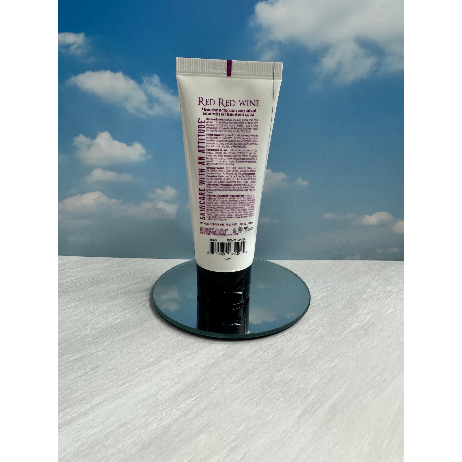 Rude Red Red Wine Foam Cleanser Face Wash 100ml K-Beauty Korean Skincare