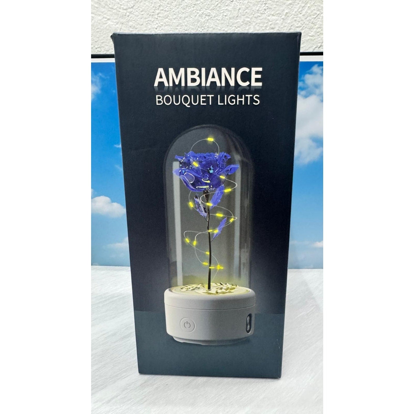 Eternally Enclosed Rose Flower - Featuring LED Lights and Bluetooth Speaker