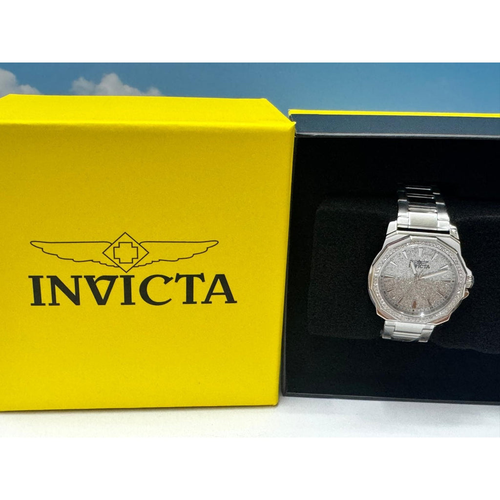 Invicta Speedway Women's Watch-34mm, Silver/Glitter(49128)-New In Box-MSRP $199