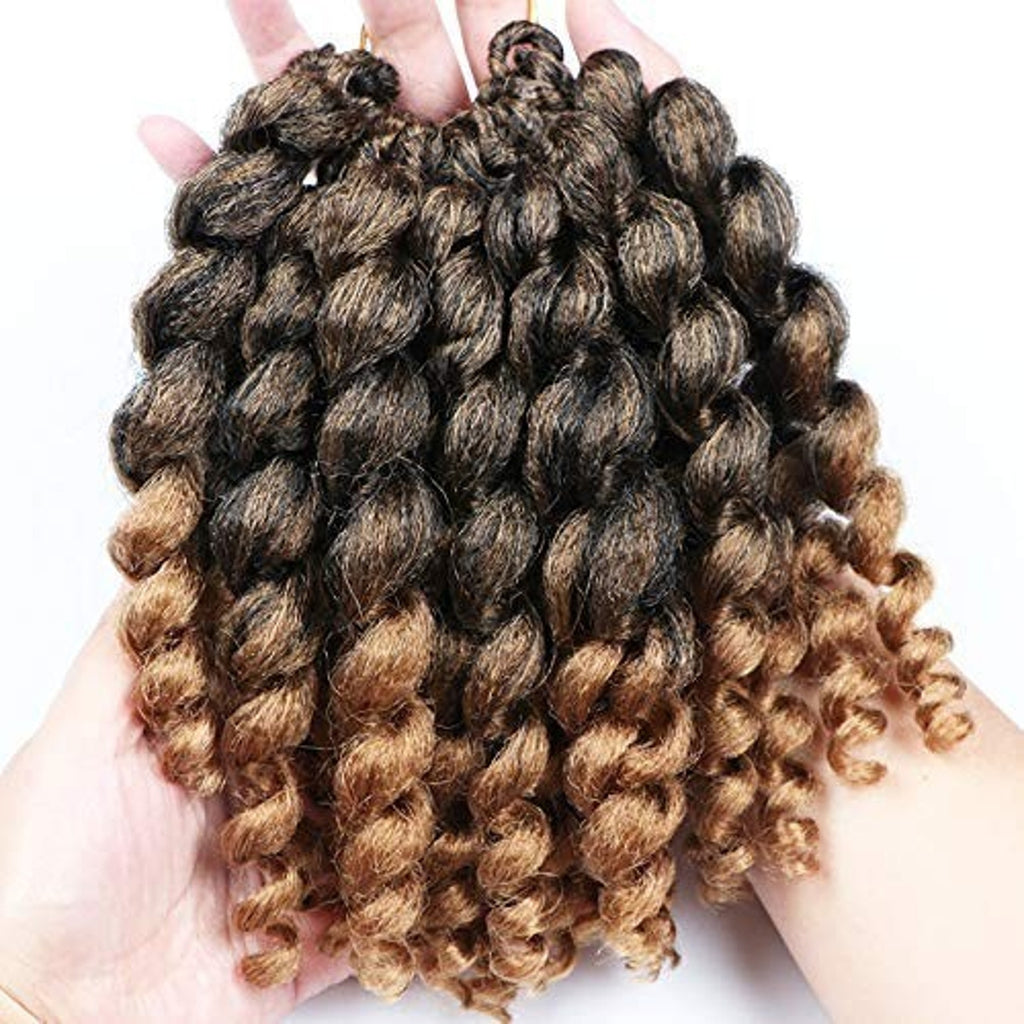 Crochet Braids Hair 2X Ringlet Wand Curl 3 Packs 8 inch Jamaican Twist Braidi...