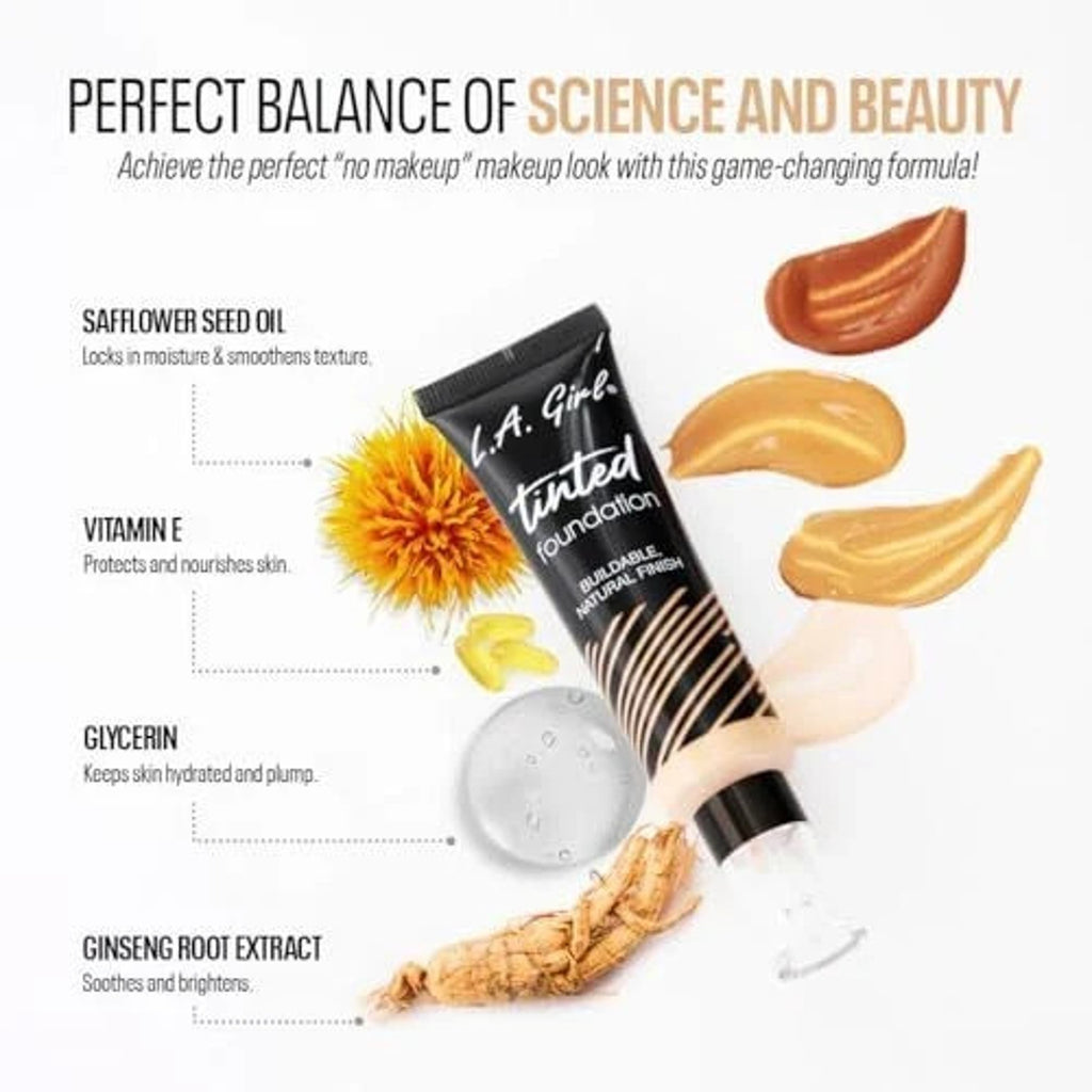 L.A. Girl Tinted Foundation Tan GLM761 Buildable Natural Finish 1oz