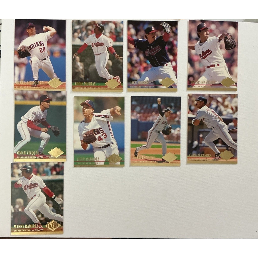 Indians Baseball Card Lot Manny Ramirez Thome Alomar Lofton Vizquel 73 Cards Goo