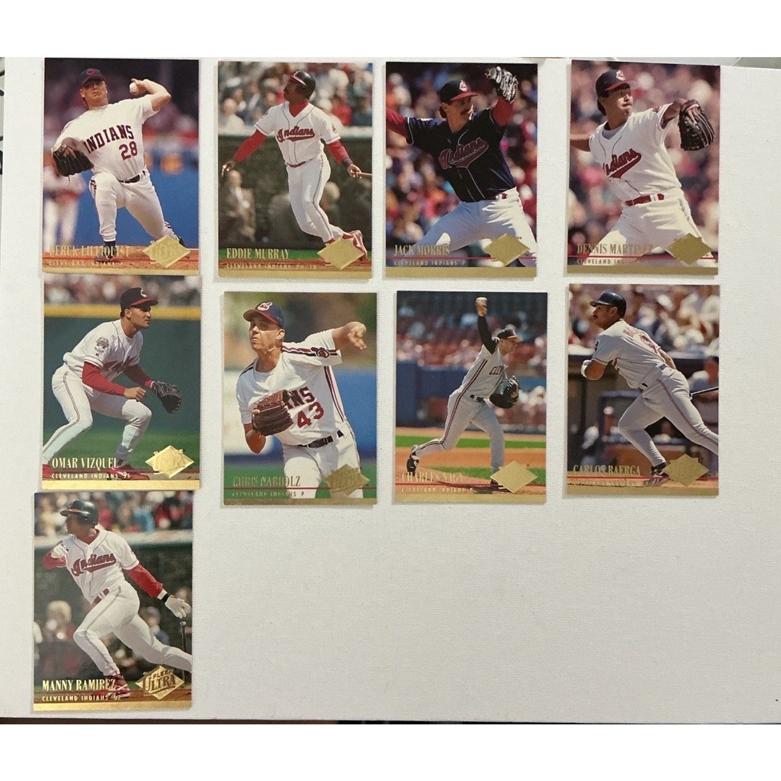 Indians Baseball Card Lot Manny Ramirez Thome Alomar Lofton Vizquel 73 Cards Goo