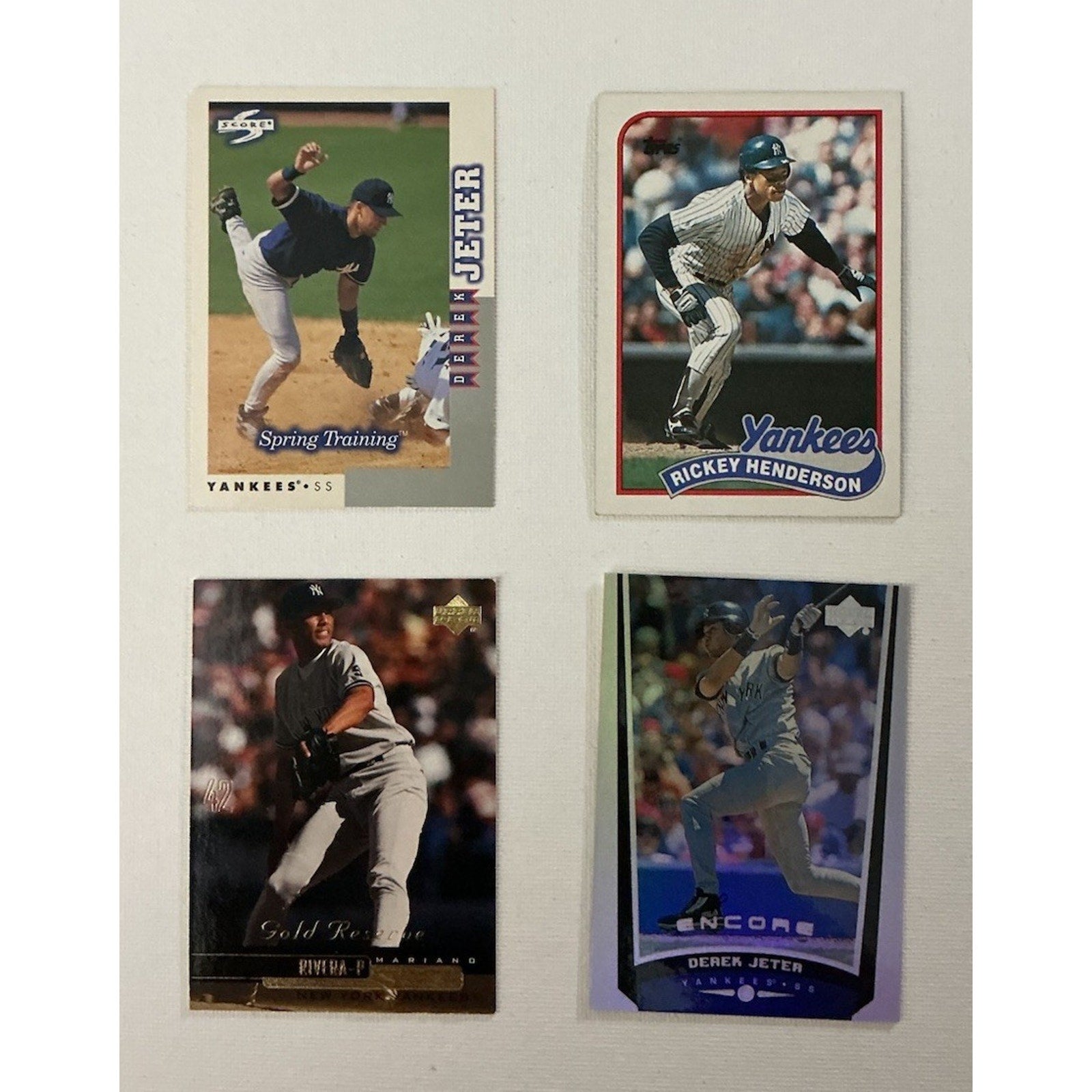 New York Yankees Baseball Cards Derek Jeter Rickey Henderson Mariano Rivera Goo