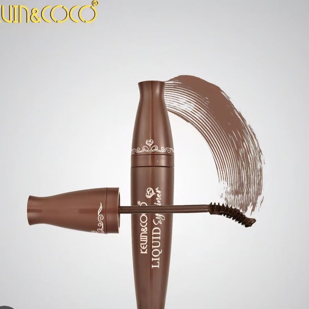 Kevin & Coco Mascara/Liquid Eyeliner Set (brown #B )-New In Box WATERPROOF