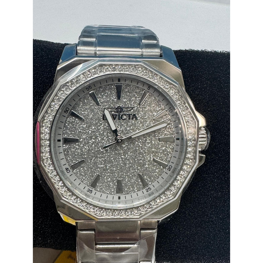 Invicta Speedway Women's Watch-34mm, Silver/Glitter(49128)-New In Box-MSRP $199