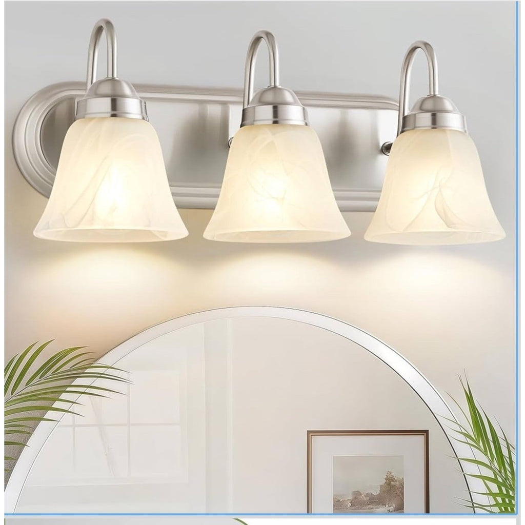 3 Light Bathroom Vanity Lights, Bathroom Light Fixtures over Mirror, Modern Ligh