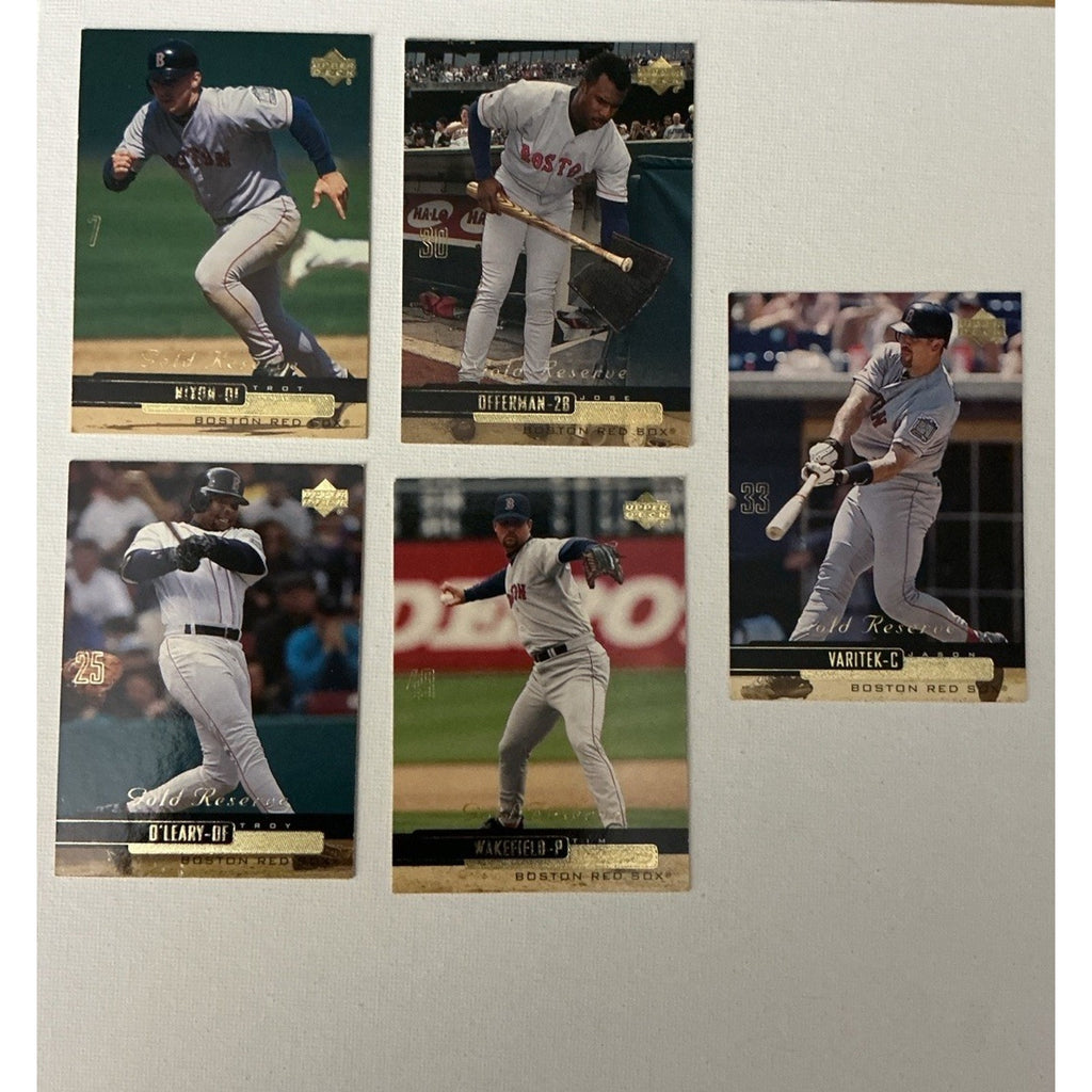 Boston Red Sox huge Lot of 73 Boggs Nomar Garciaparra Pedro Good Condition