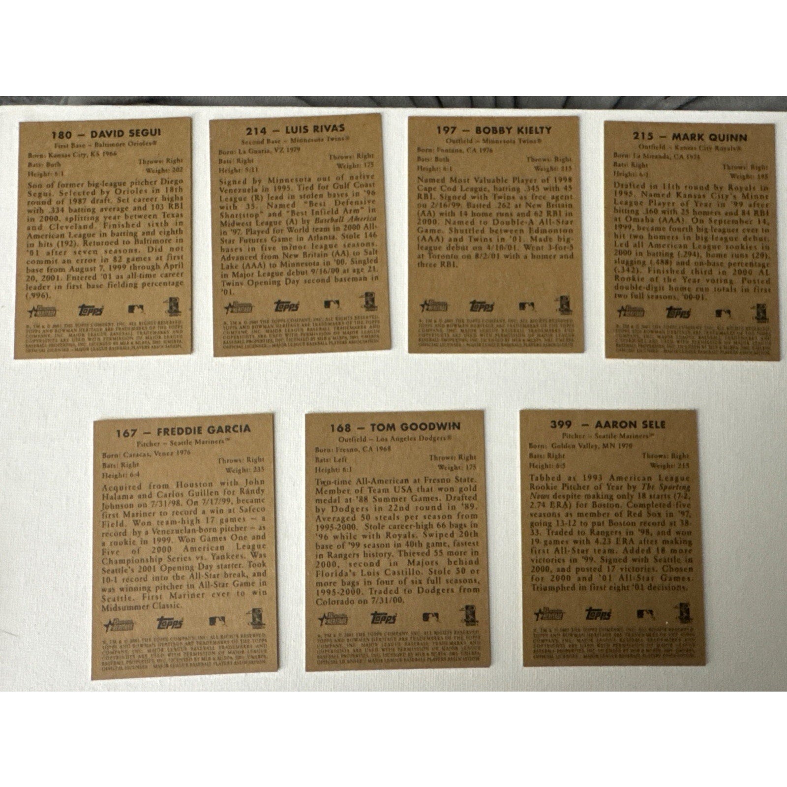 Bowman Heritage Style Baseball Card Lot Black & White Vintage Look MLB Collect