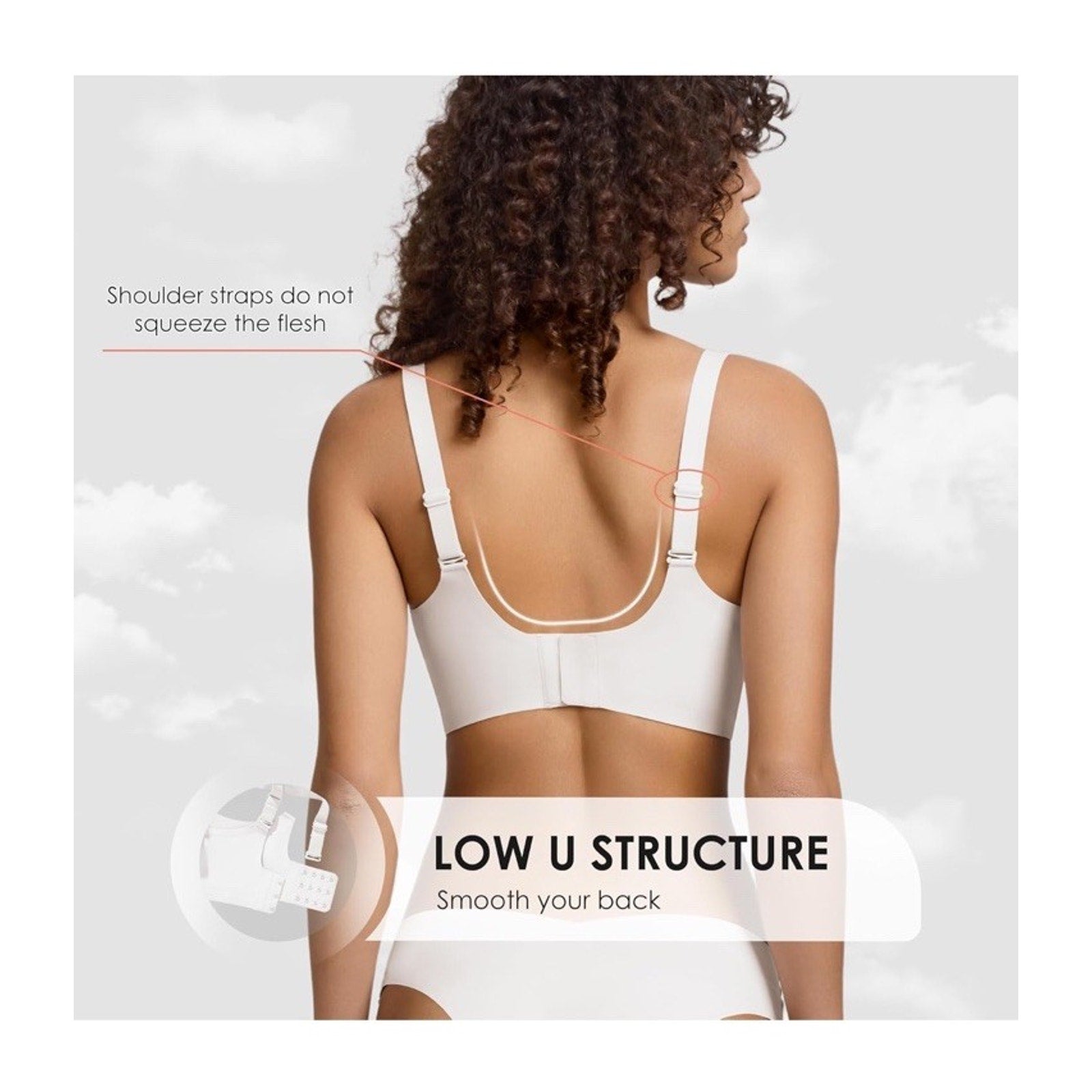Wireless Seamless Jelly Bra for Women with Support No Underwir XXL