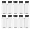 5 Pcs 8 Ounce Plastic Juice Bottles, Reusable Bulk Beverage Containers for Juice