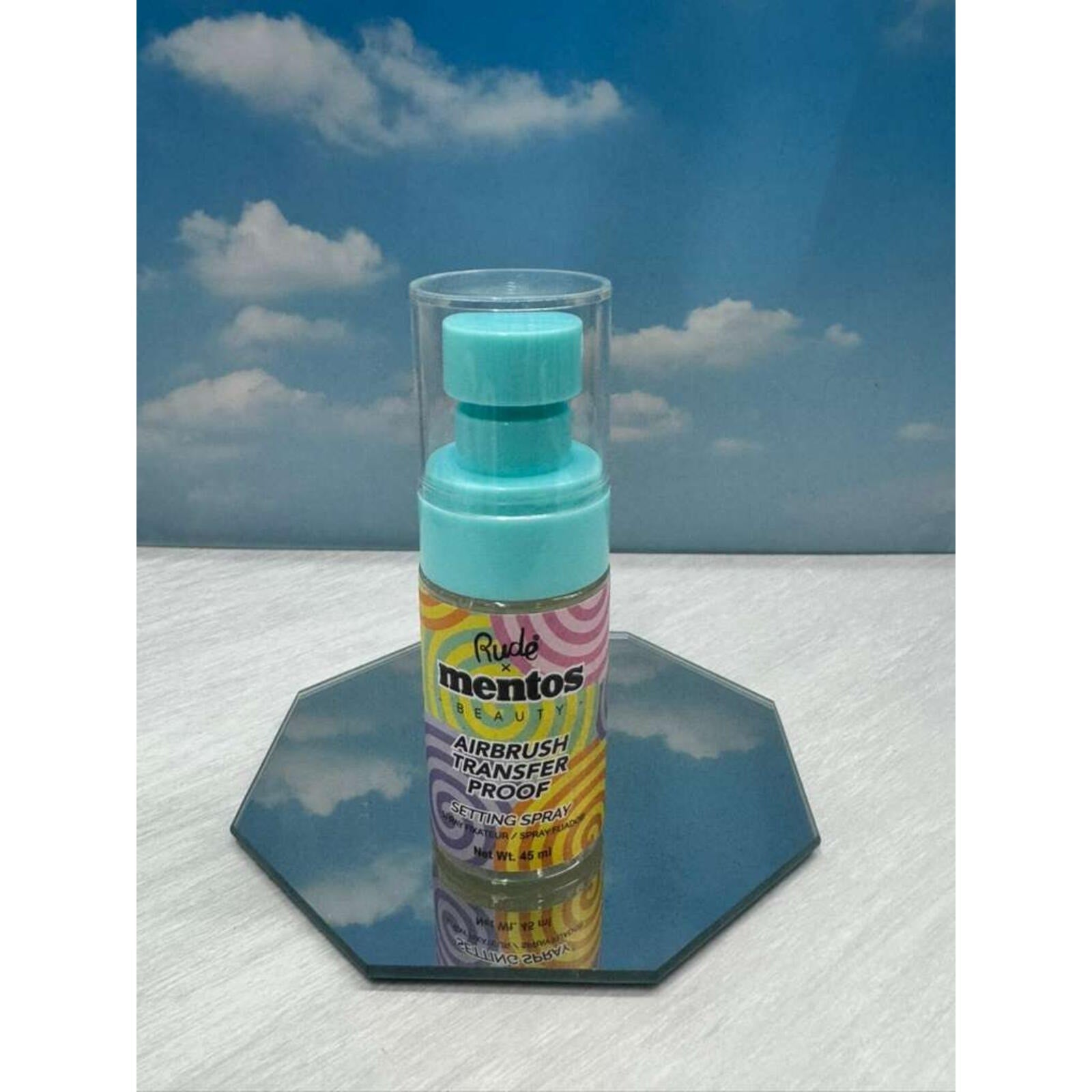 Rude x Mentos Beauty Airbrush Transfer Proof Setting Spray 45ml Long Lasting 2ea
