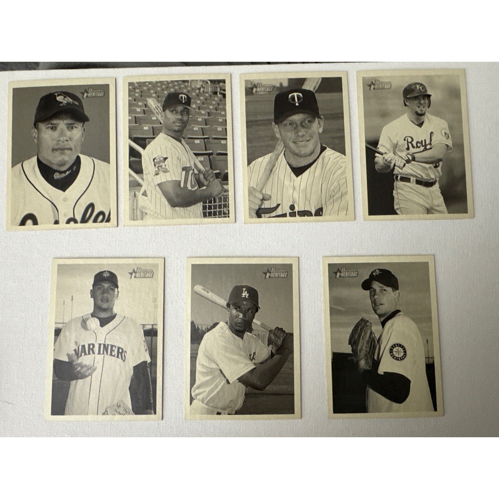 Bowman Heritage Style Baseball Card Lot Black & White Vintage Look MLB Collect