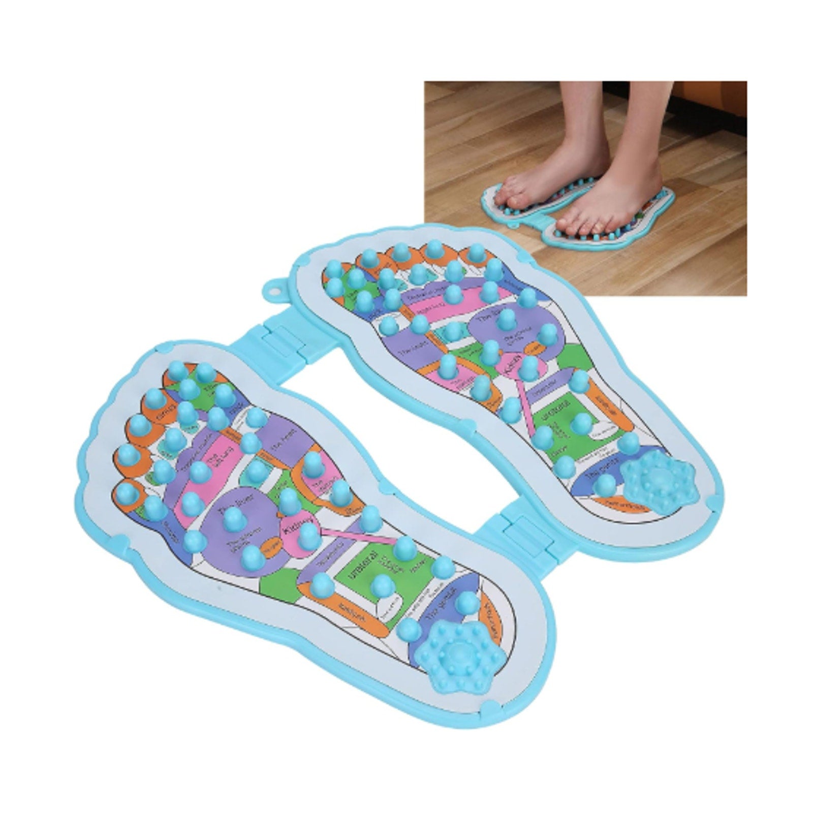 Brookstone Reflexology FOOT MASSAGE PLATE REDUCES TENSION RELIEVES PAIN NIB