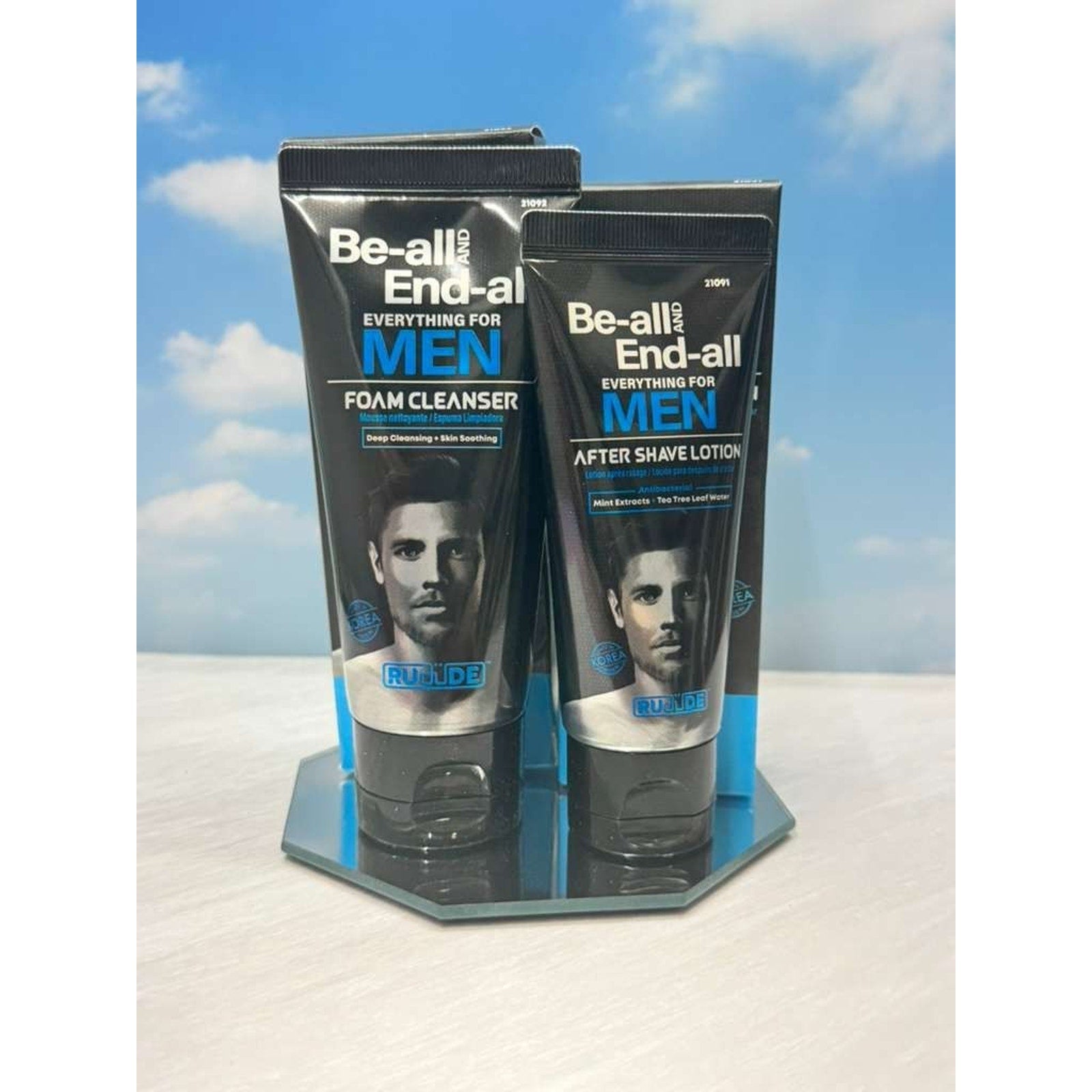 Rude Be-all and End-all Men Skincare Set Foam Cleanser & After Shave Lotion