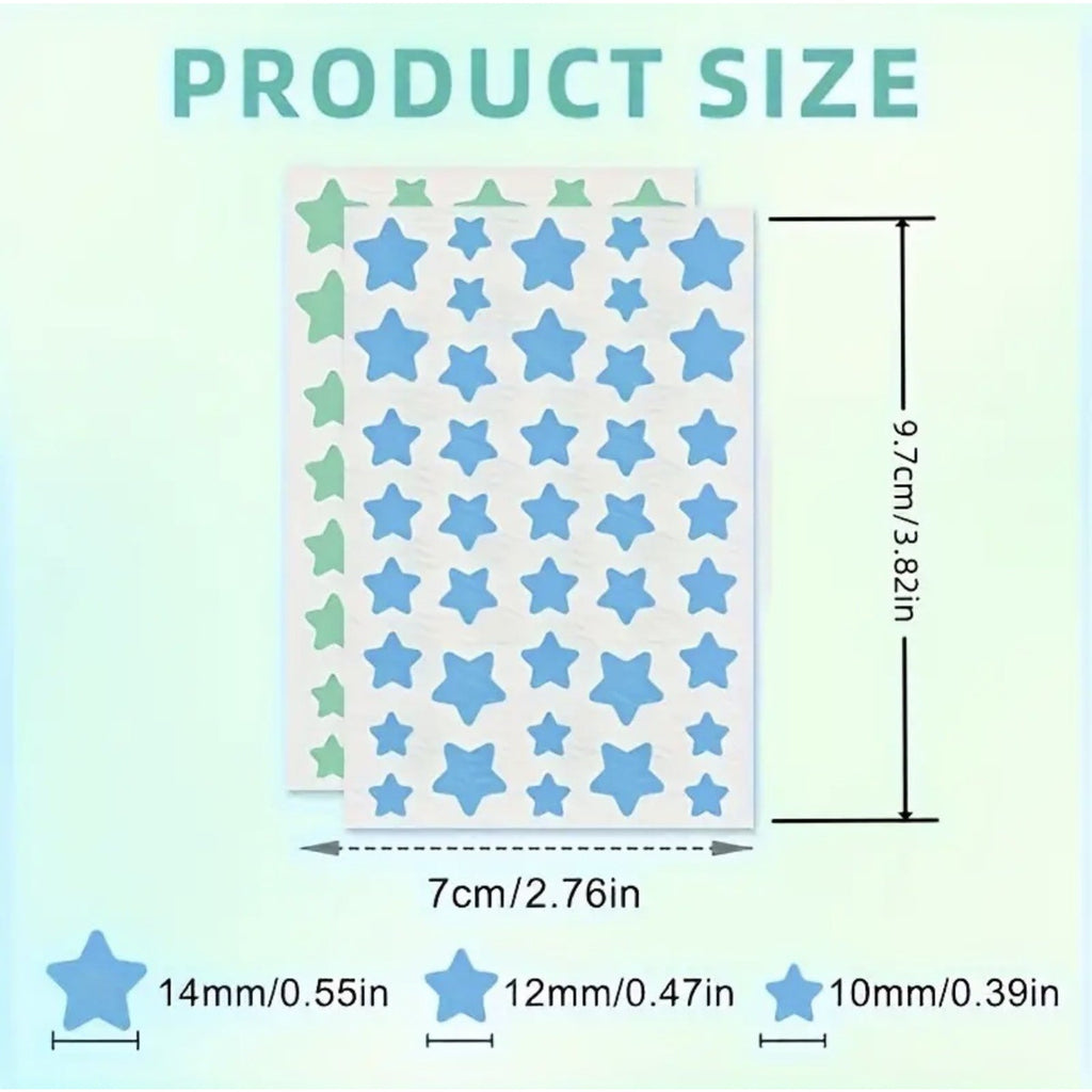200 Pcs Star Shape Hydrocolloid Pimple Patches Acne Spot Treatment Invisible Zit Stickers