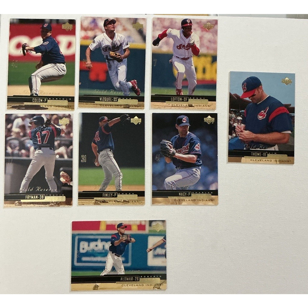 Indians Baseball Card Lot Manny Ramirez Thome Alomar Lofton Vizquel 73 Cards Goo