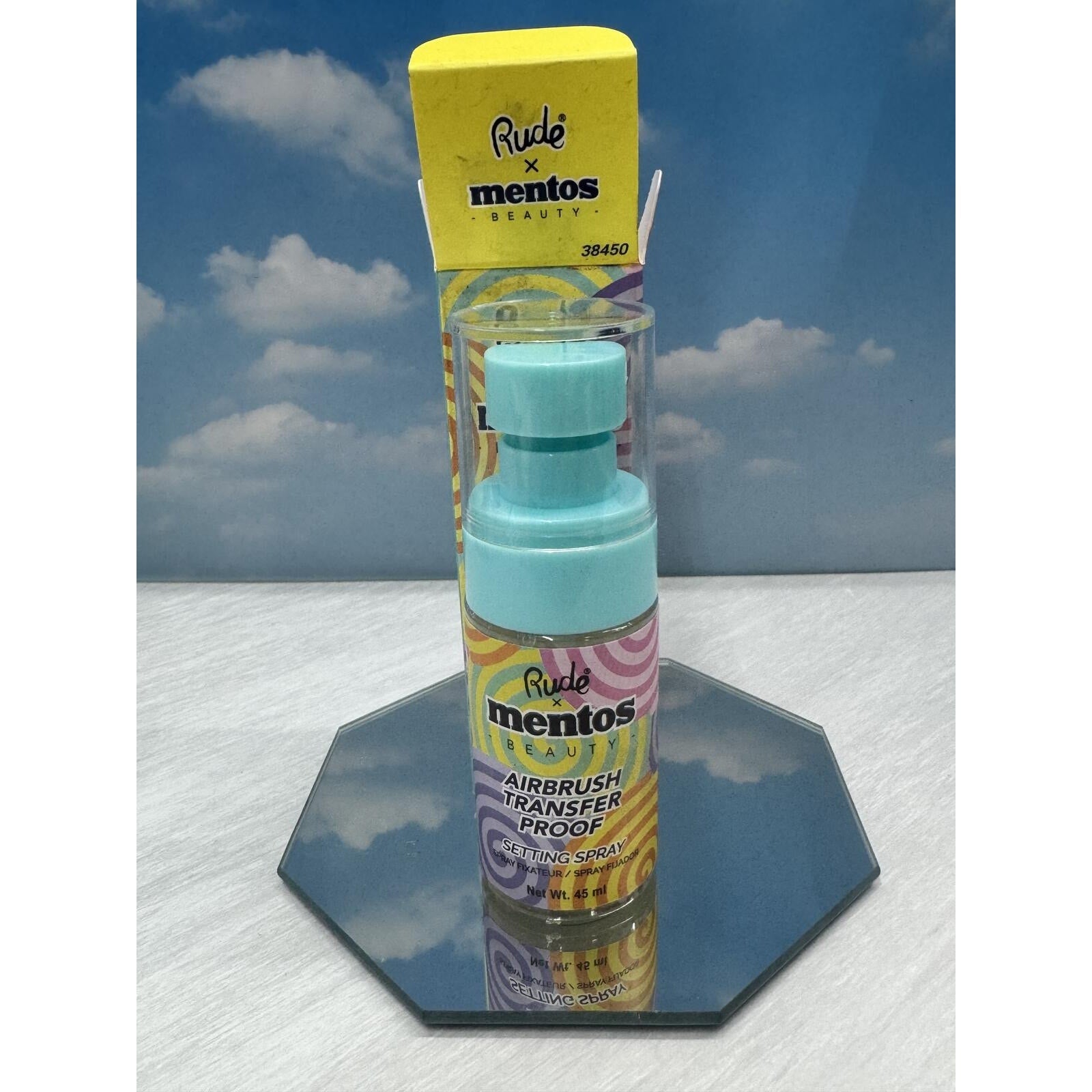 Rude x Mentos Beauty Airbrush Transfer Proof Setting Spray 45ml Long Lasting 2ea