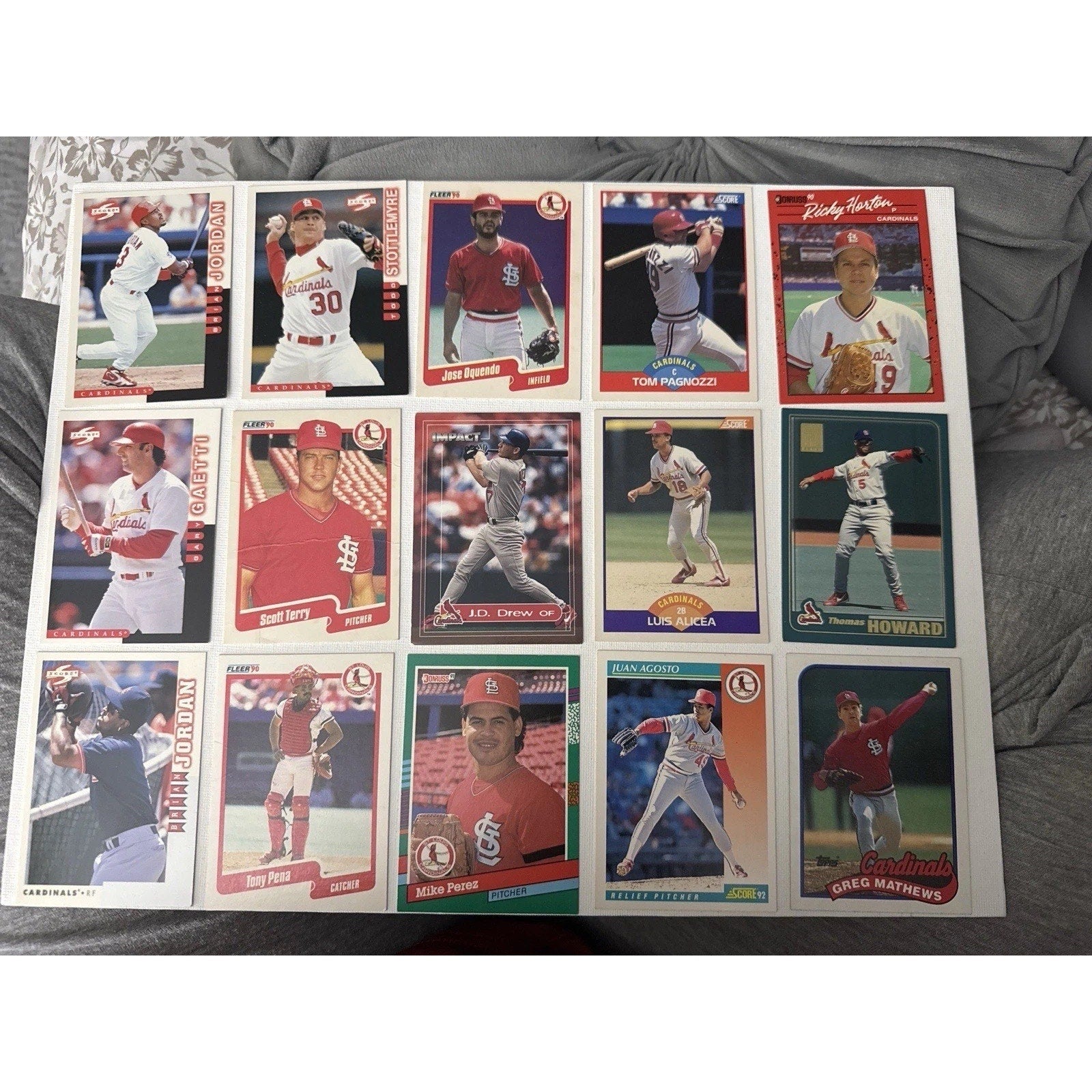 St. Louis Cardinals Card Lot – Mark McGwire, Ozzie Smith, Renteria, Edmonds 47ea