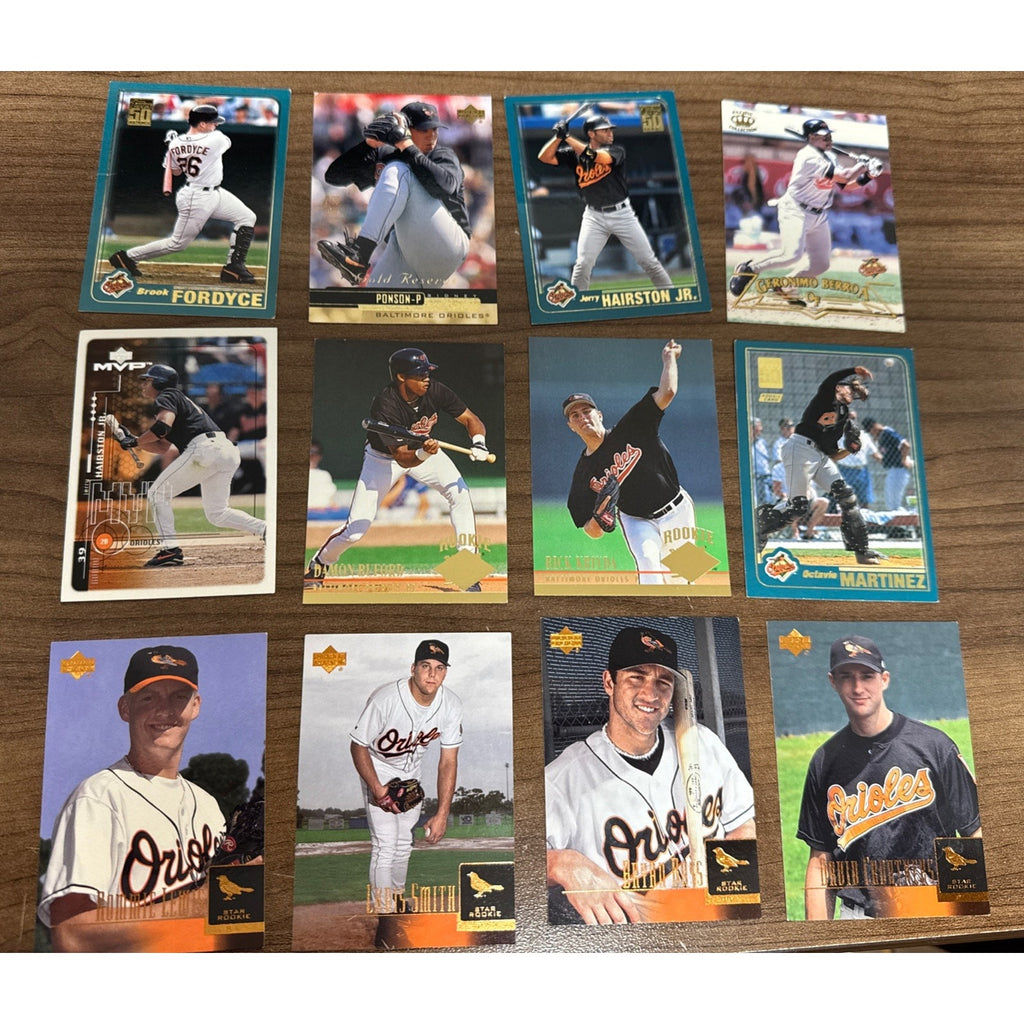 Lot of 57 Baltimore Orioles MLB Topps Baseball Trading Cards assorted 1980-1992