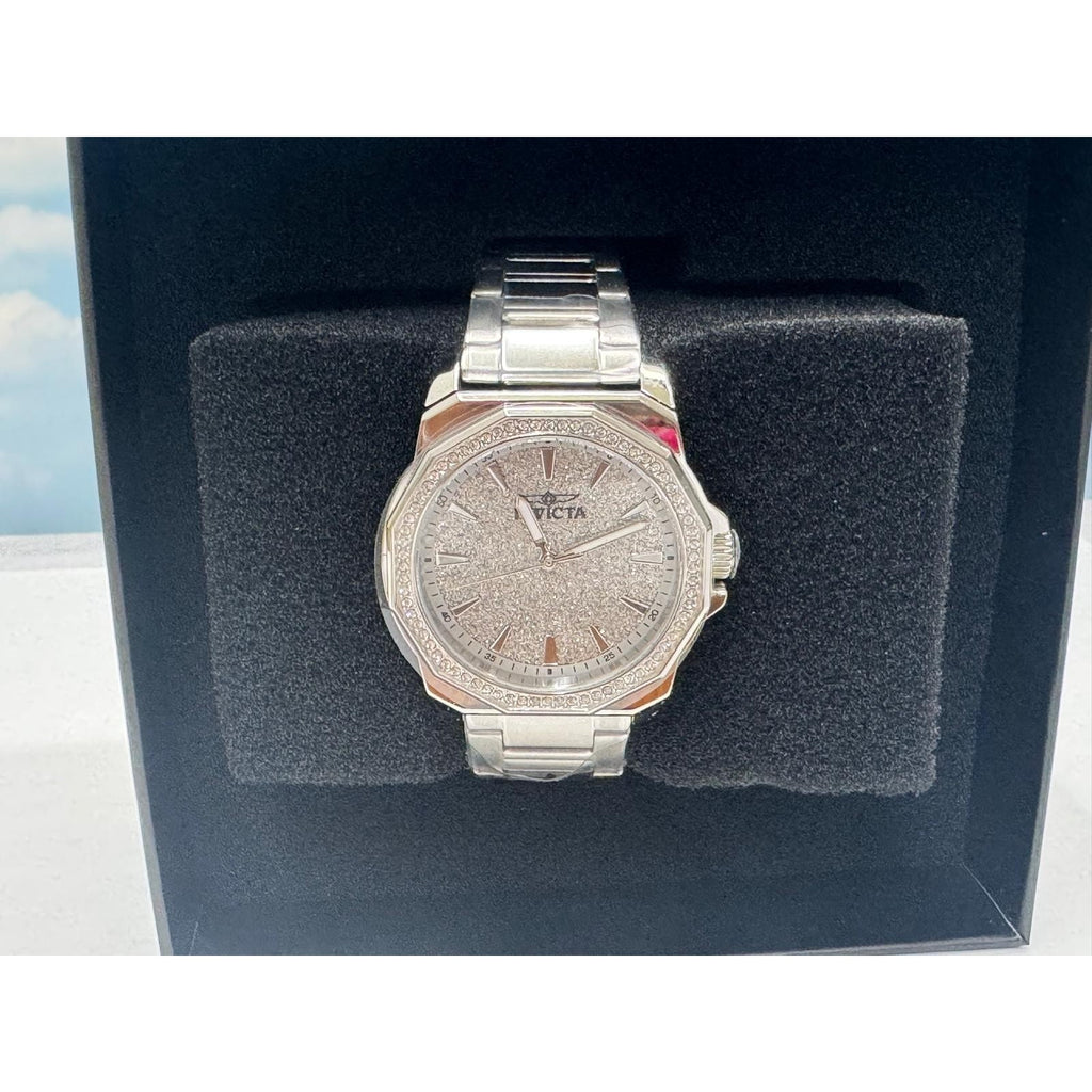 Invicta Speedway Women's Watch-34mm, Silver/Glitter(49128)-New In Box-MSRP $199