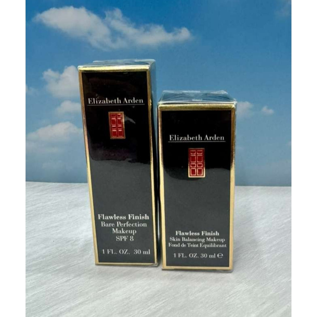 Vintage Elizabeth Arden Flawless Finish Makeup Lot 2 SPF 8 NOS 44 45 new sealed