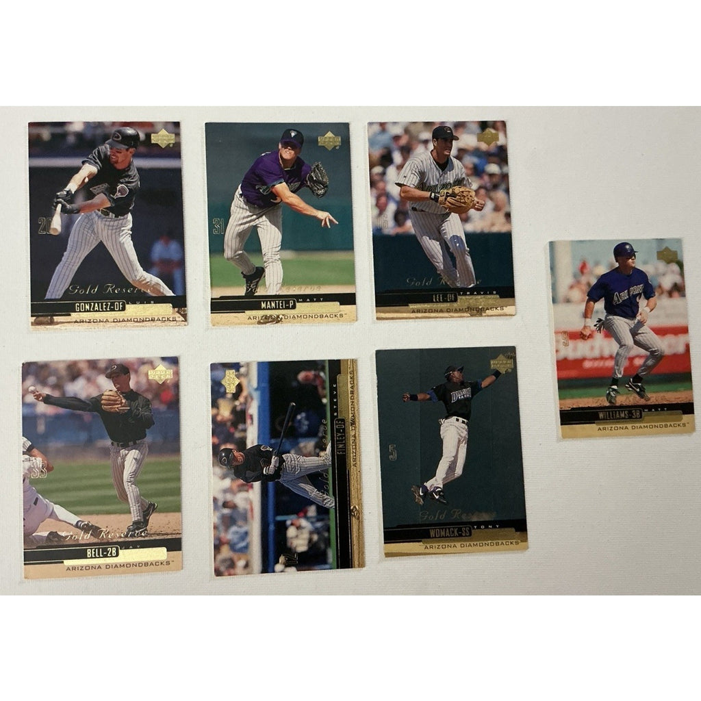 Arizona Diamondbacks Card Lot (21) Rookies Inserts Gonzalez Finley Williams