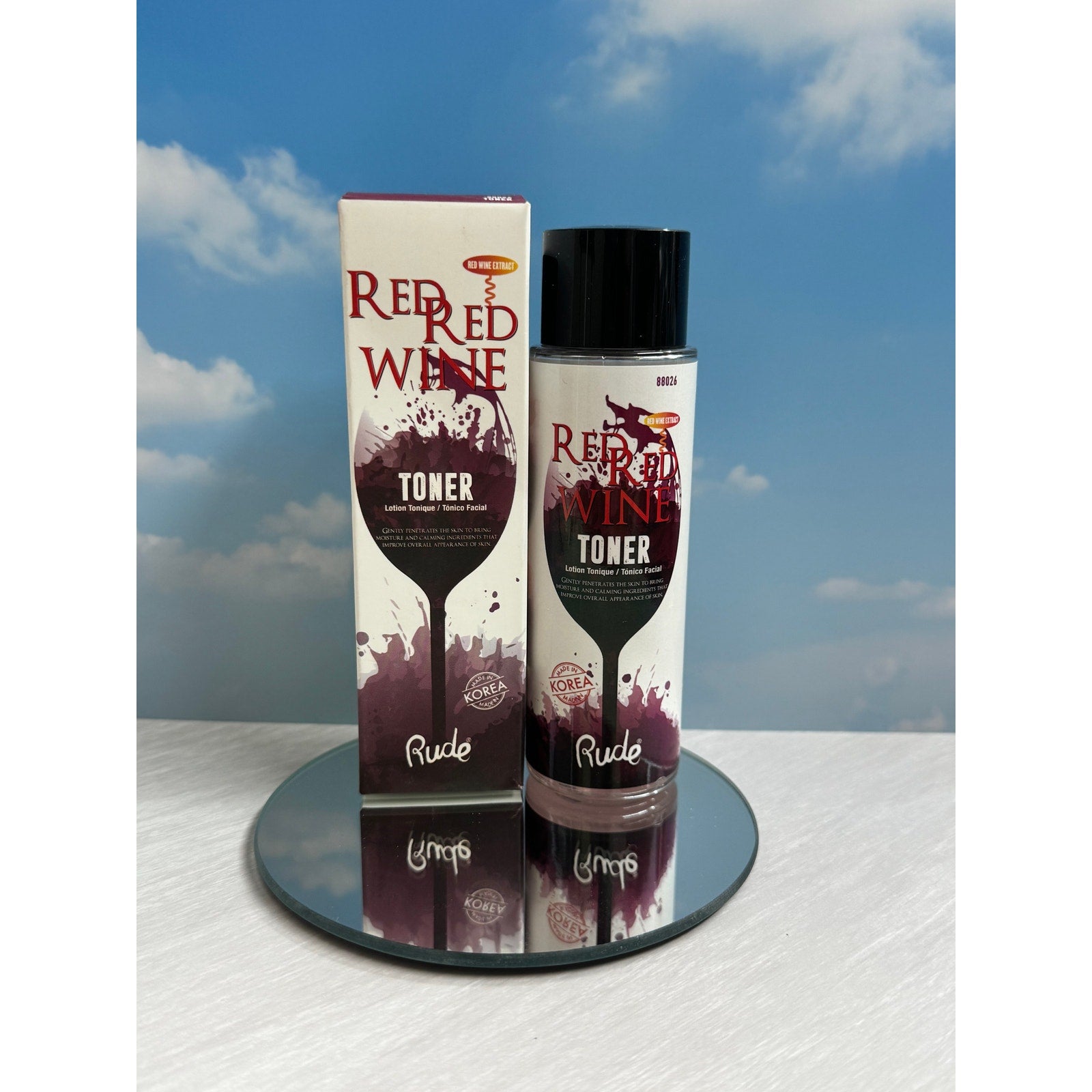 Rude Red Red Wine Toner 120ml K-Beauty Korean Facial Toner Hydrating Skincare