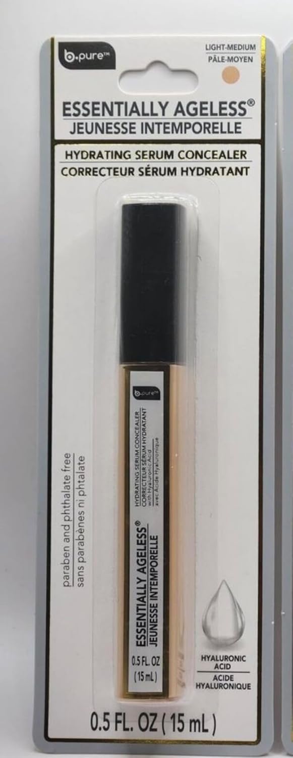 B Pure Essentially Ageless Hydrating Serum Concealer, with hyaluronic acid 15ml Medium deep