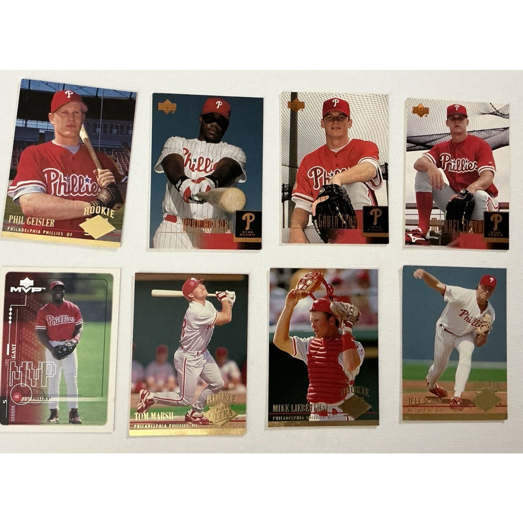 Philadelphia Phillies Card Lot (58) Schmidt Rolen Rollins Schilling Dykstra MLB