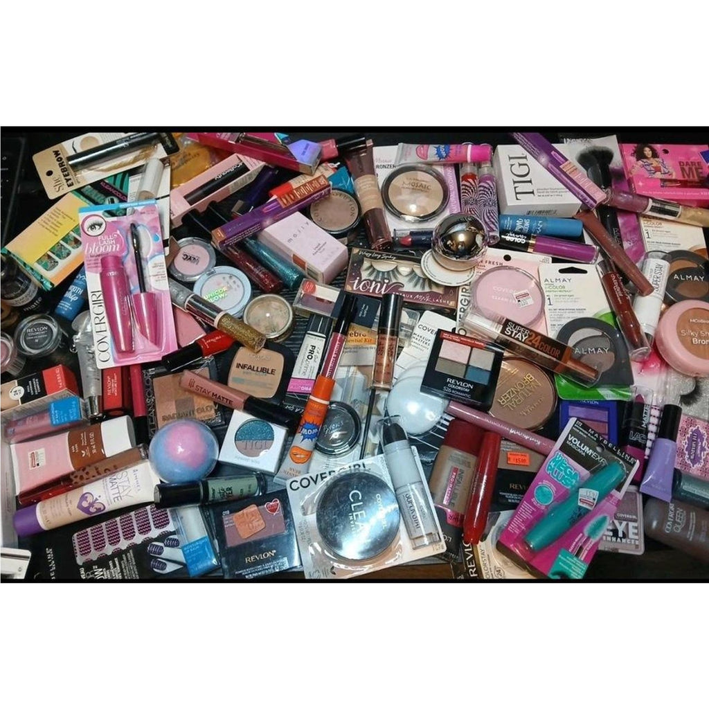 Mixed Makeup Box — 50 Units — Brand New, Sealed Box — L'Oréal, Maybelline, Amuse, Beauty Creations, L.A. Colors