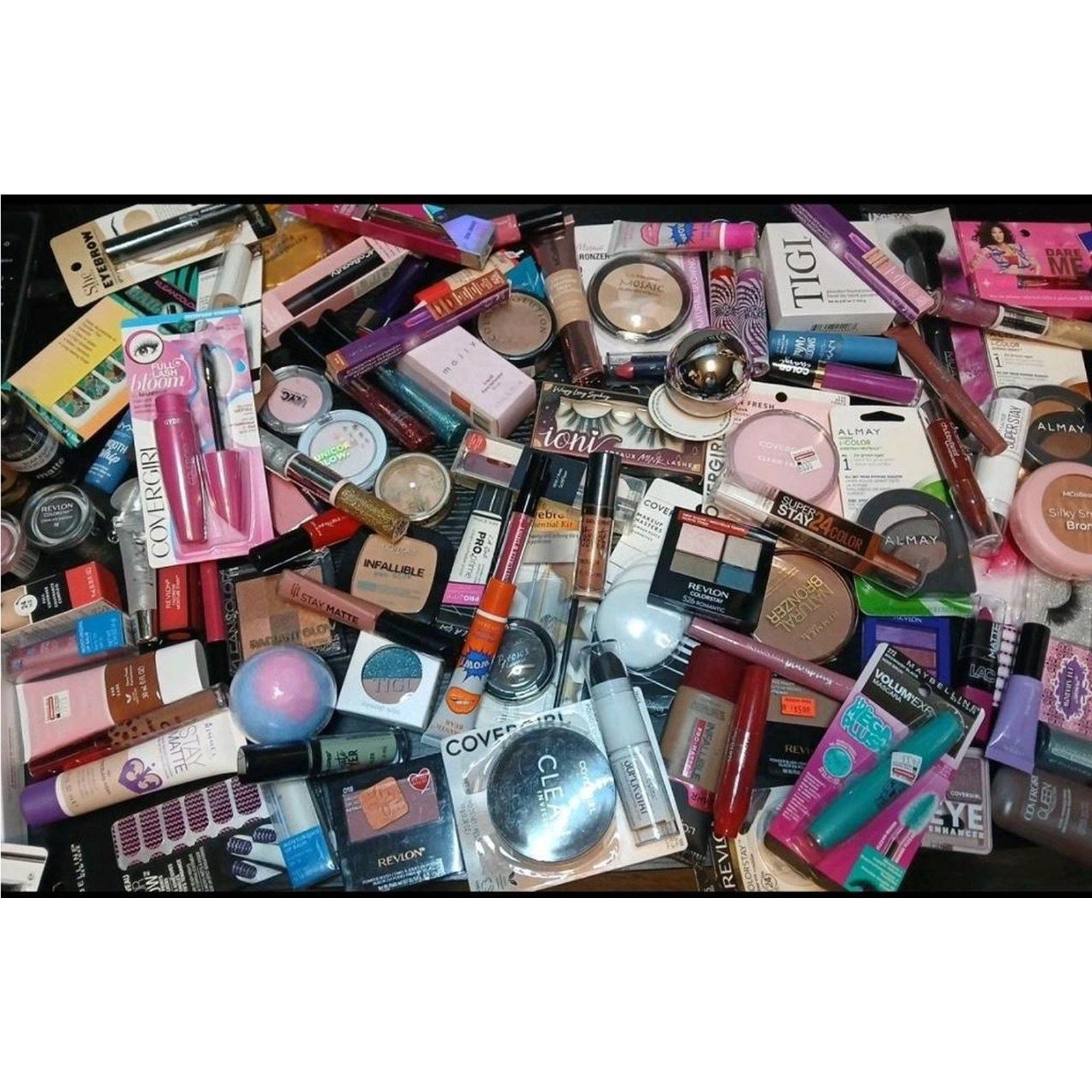 Mixed Makeup Box — 50 Units — Brand New, Sealed Box — L'Oréal, Maybelline, Amuse, Beauty Creations, L.A. Colors