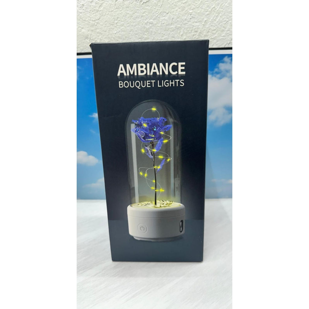 Eternally Enclosed Rose Flower - Featuring LED Lights and Bluetooth Speaker