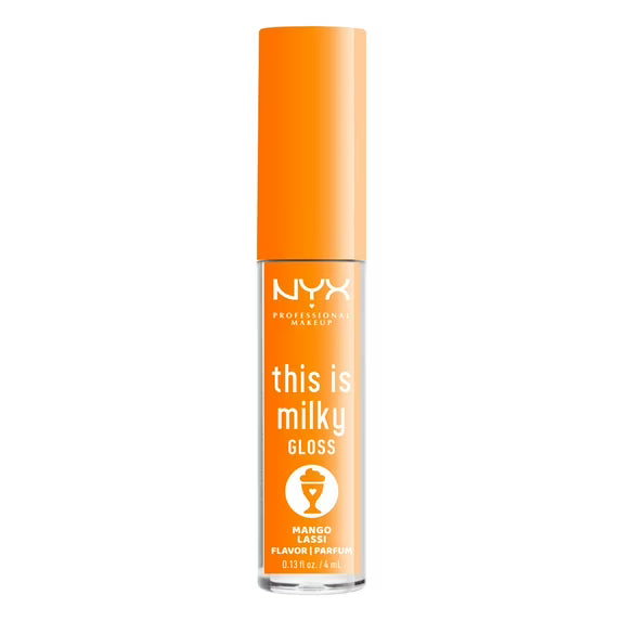 NYX PROFESSIONAL MAKEUP This Is Milky Gloss, Lip Gloss with 12 Hour Hydration, Vegan - Mango Lassi (Orange Cream)