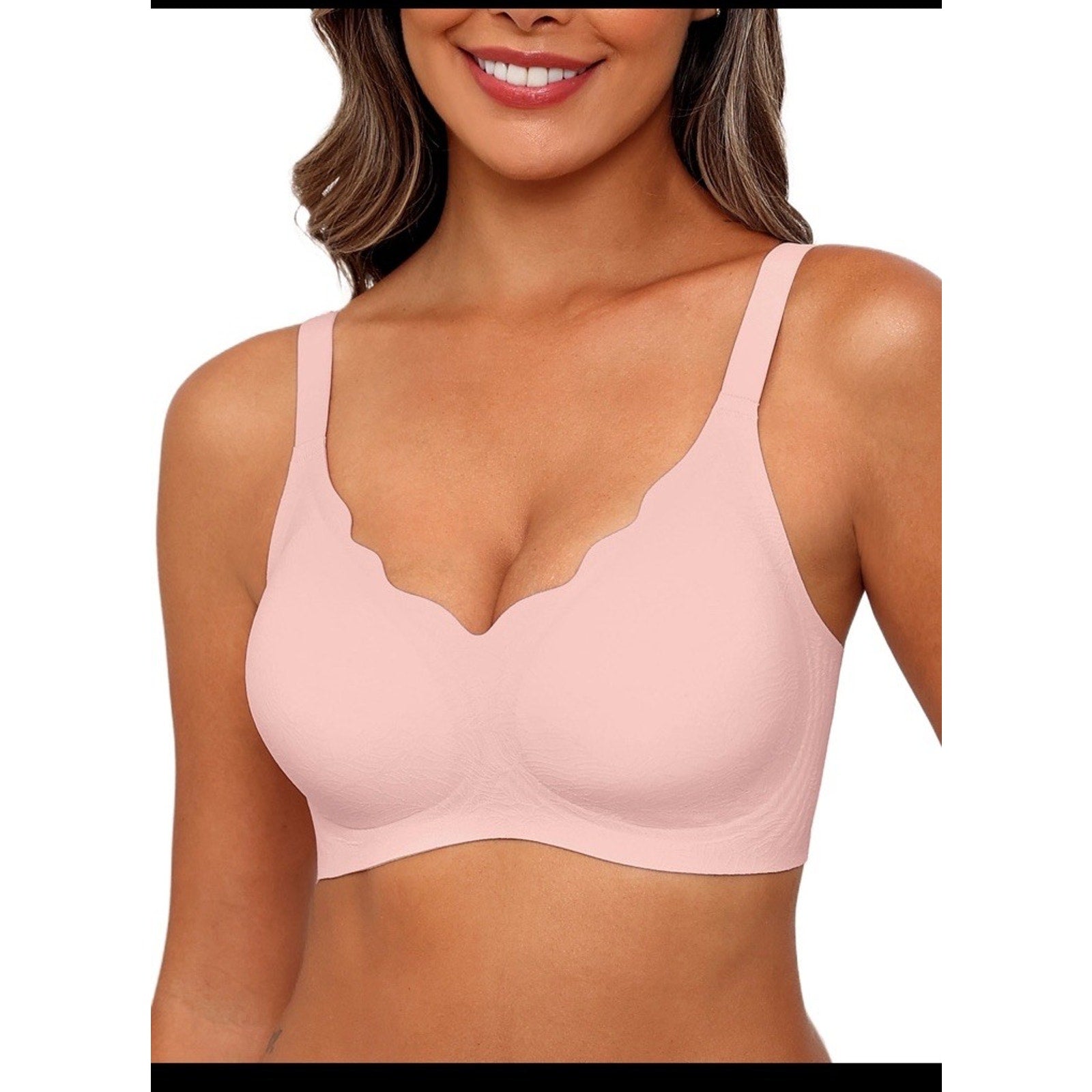 Wireless Seamless Jelly Bra for Women with Support - No Underwire Full Coverage