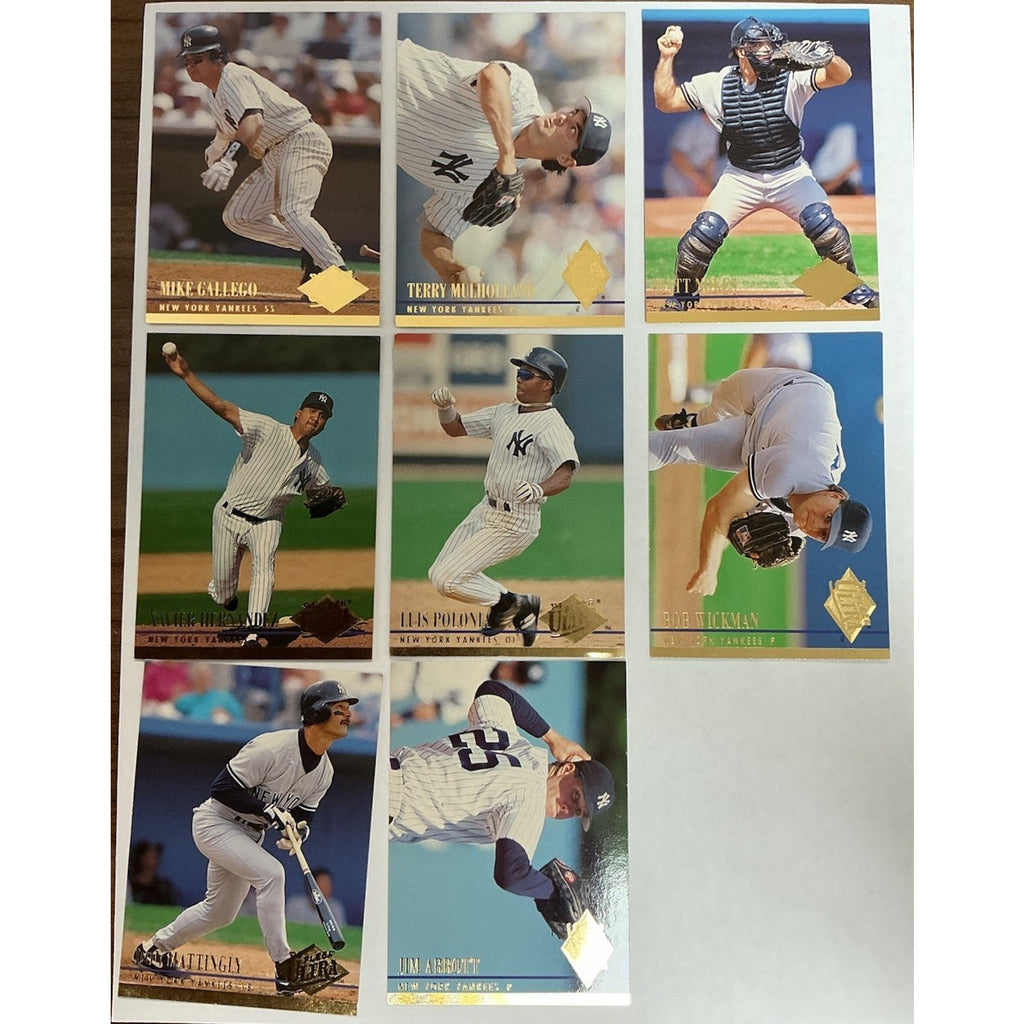 New York Yankees Card Lot 50 Cards Vintage 80s 90s Topps Upper Deck MLB Good Con