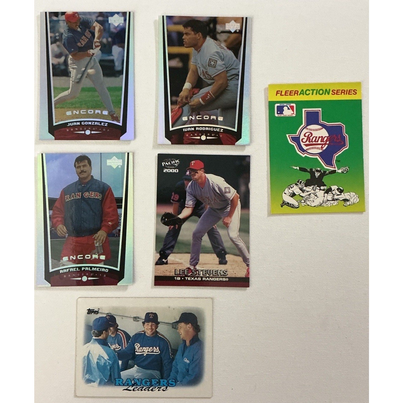 Texas Rangers Lot 48 Baseball Cards Ivan Rodriguez Juan Gonzalez Canseco