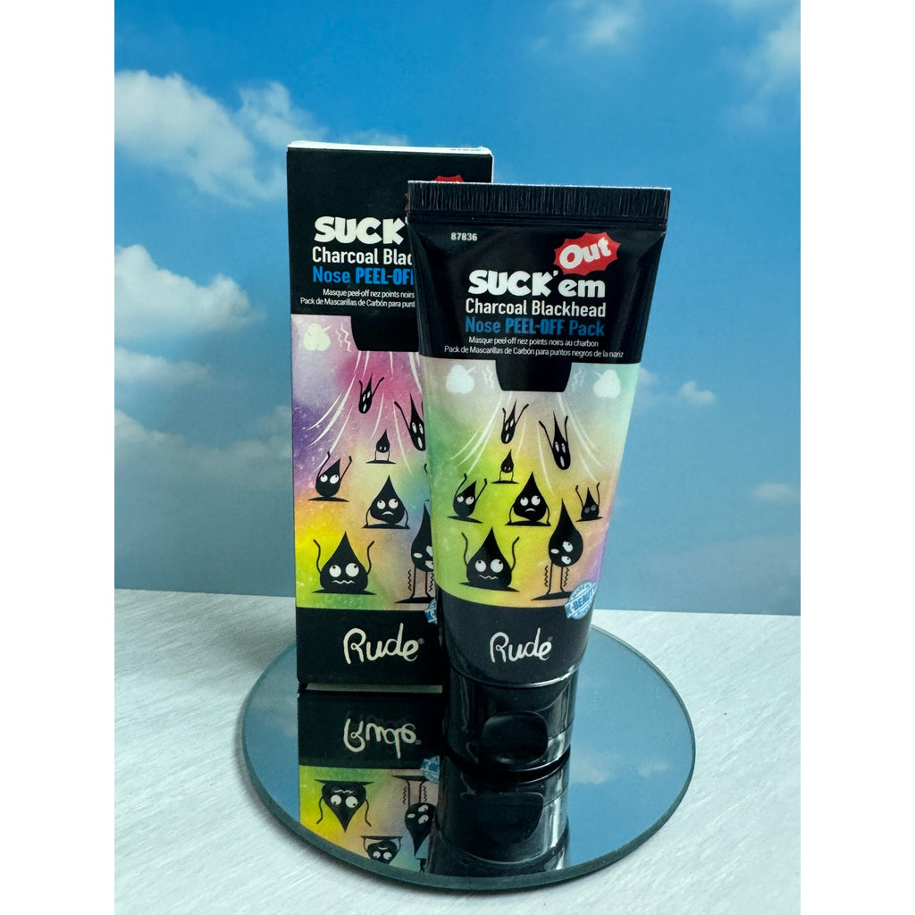 Rude Suck Em Out Charcoal Blackhead Nose Peel Off Mask K-Beauty Pore Cleaning