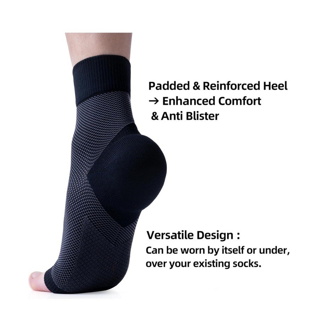 Compression Sleeve Support PLANTAR FASCIITIS Foot Pain Valgus Heel Ankle Socks L