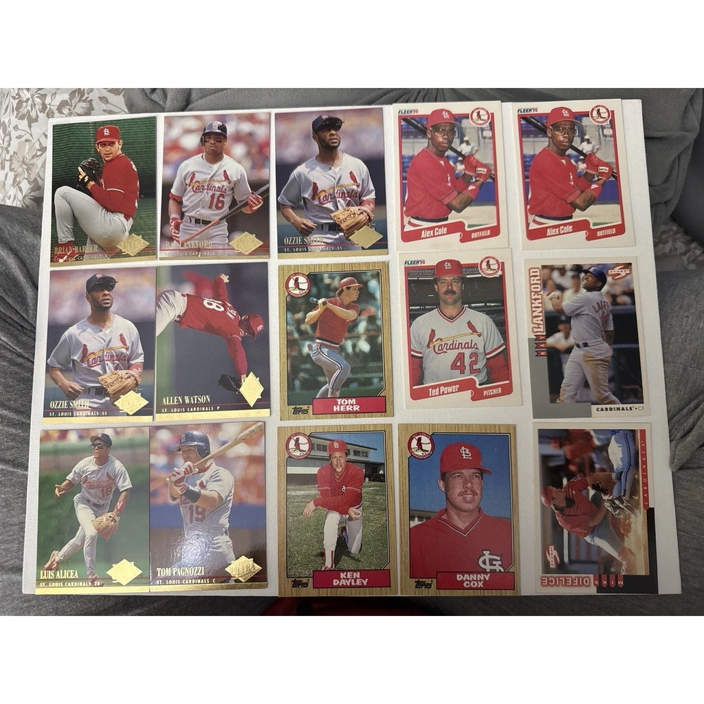 St. Louis Cardinals Card Lot – Mark McGwire, Ozzie Smith, Renteria, Edmonds 47ea