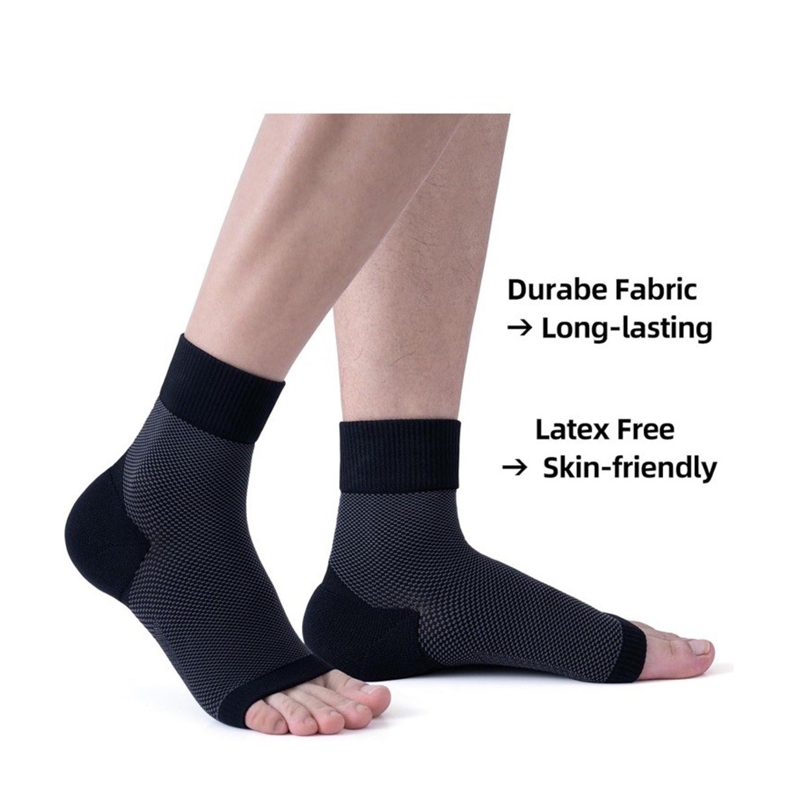 Compression Sleeve Support PLANTAR FASCIITIS Foot Pain Valgus Heel Ankle Socks L
