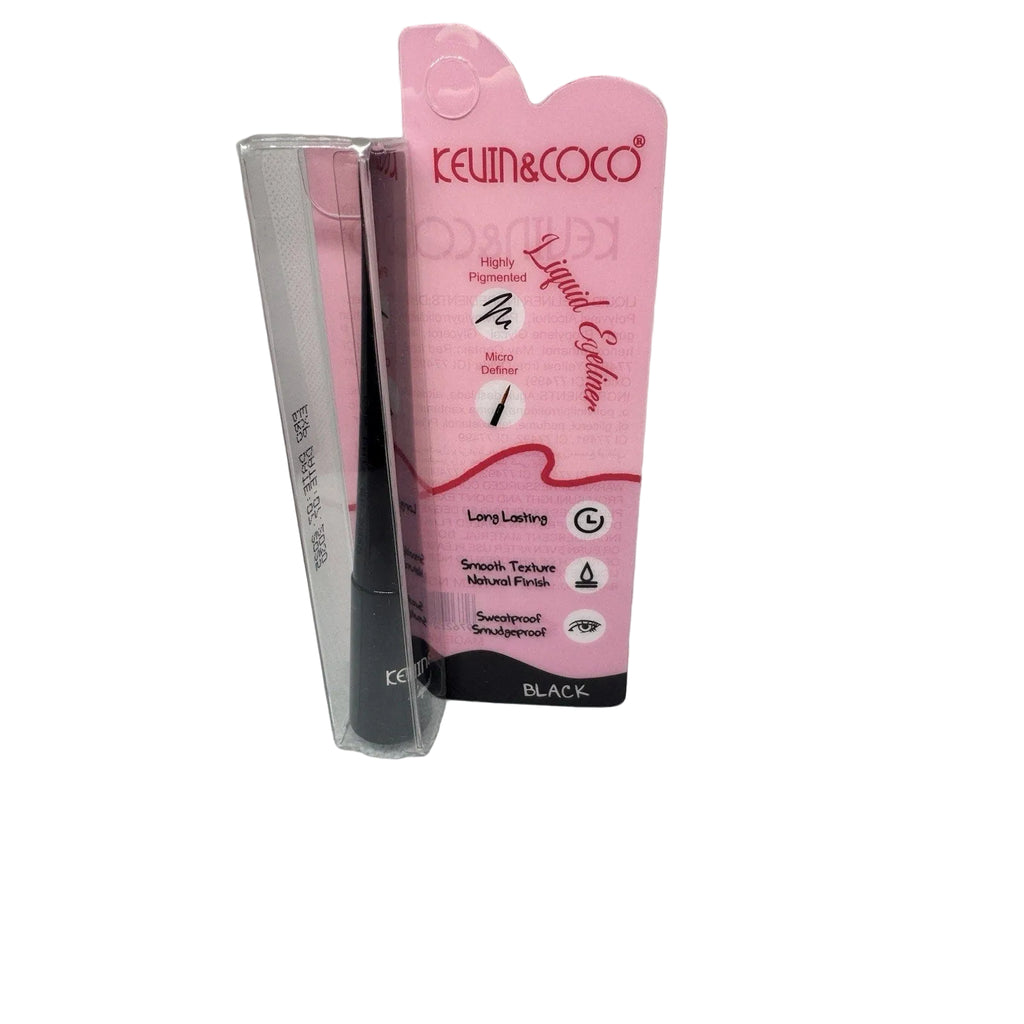 Kevin Coco Liquid Eyeliner Black Highly Pigmented Micro Definer New