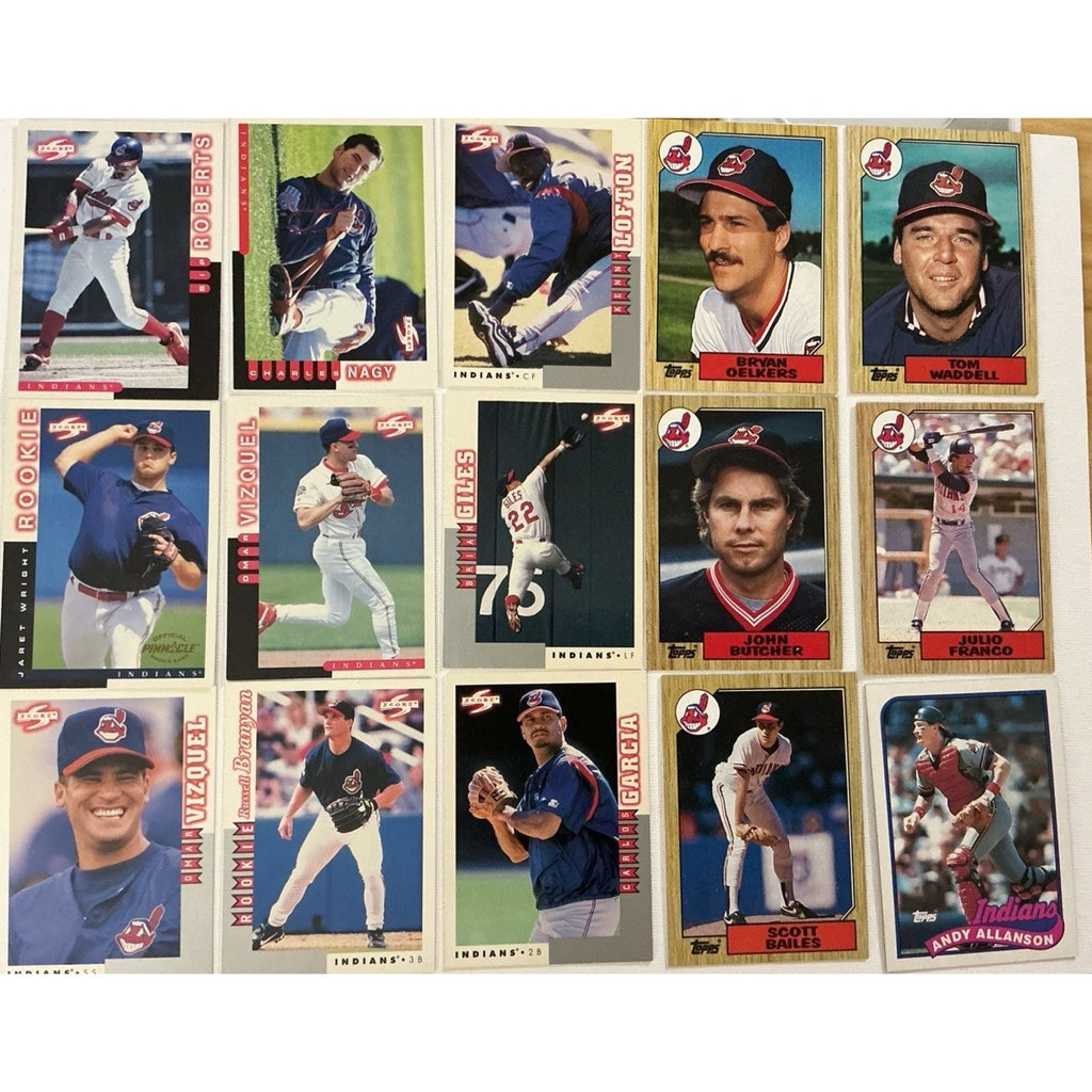 Indians Baseball Card Lot Manny Ramirez Thome Alomar Lofton Vizquel 73 Cards Goo